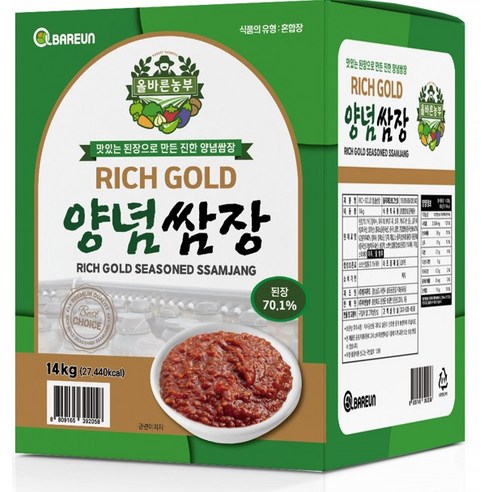 리치골드 양념 업소용쌈장 14kg 지함 / 업소용 대용량, 1개