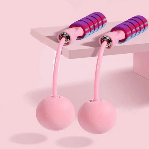 템헌더우인왕홍 마이너스 베어링 줄넘기 무줄 헬스기구 실내 정음 줄넘기 대구형 BR 민트 그린(mm 소구+가는 줄), 벚꽃가루 노끈(70mm 볼)