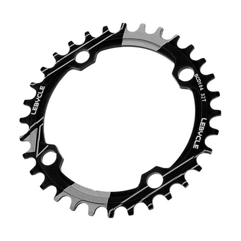 산악 자전거 BMX MTB용 자전거 내로우 와이드 체인링 104 BCD 라운드, 기준, 알루미늄 합금, 32T 블랙