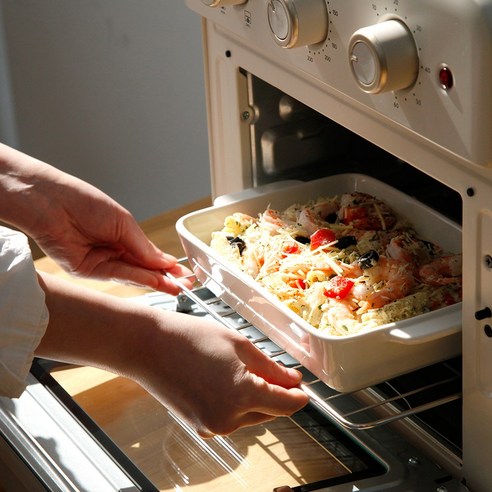 비더셰프 세라믹 밧드 트레이 세트: 주방을 예술로 승화시키는 오븐 & 에어 프라이어 만능템