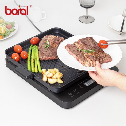 요리의 향연을 펼치는 보랄 1구 인덕션 그릴