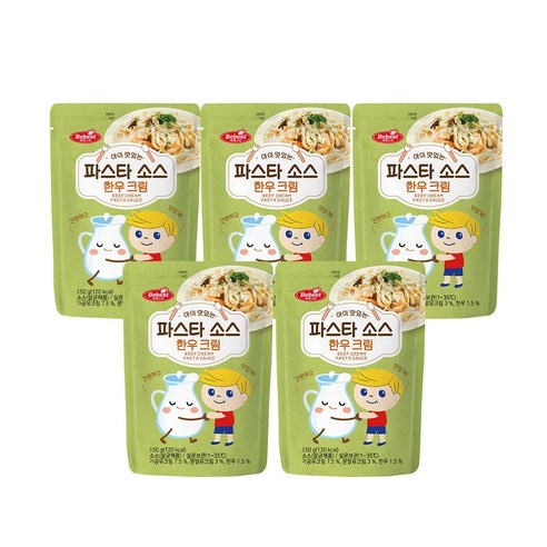 베베스트 아이 맛있는 파스타 소스 - 한우 크림, 5개, 150g