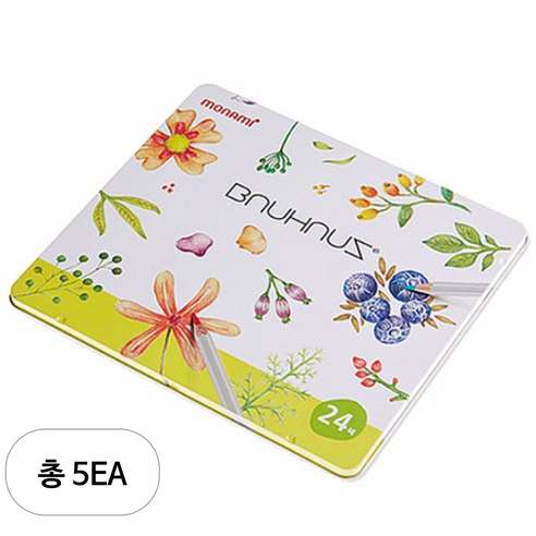 모나미 바우하우스 색연필 세트, 24색, 5개