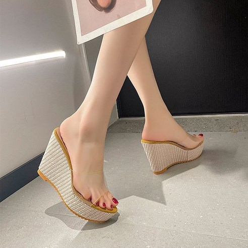 데이즈인 여름 웨지힐 샌들 7cm 키높이 12 사계절행 여성슬리퍼 여름샌들 가보시킬힐 웨지힐구두 토오픈힐