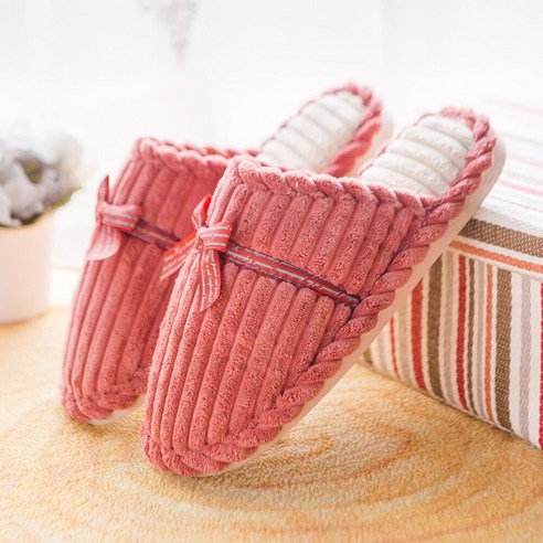 가을/겨울 면화 슬리퍼 여성의 실내 가정 미끄럼 방지 따뜻한 봉제 신발 사용