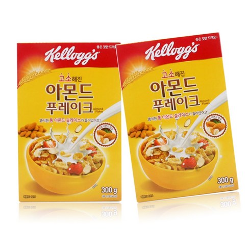 켈로그 아몬드 푸레이크, 300g, 4개