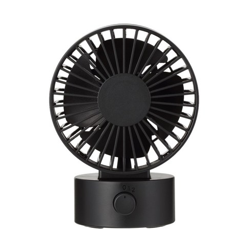 무인양품 MUJI USB 데스크팬(저소음), 블랙, C9S1019