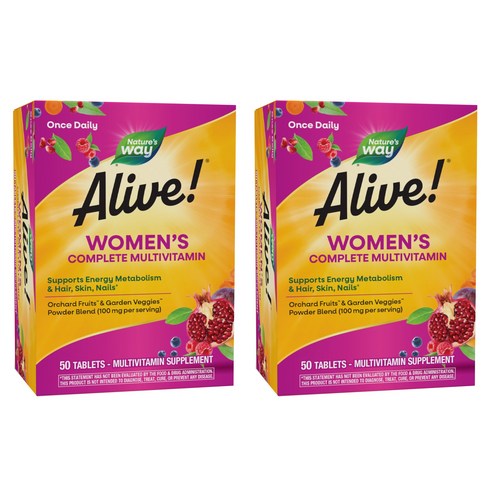 네이쳐스웨이 얼라이브! 우먼스 컴플리트 멀티비타민 타블렛, 50정, 2개