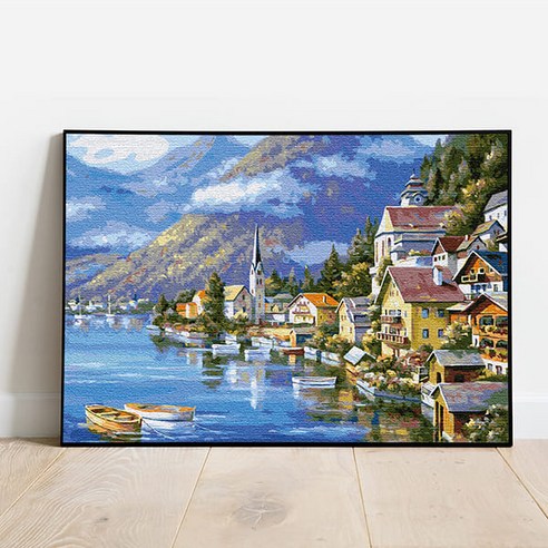 플레이어바웃 DIY 명화 그리기 세트 40 x 50 cm, 해변가마을, 1개