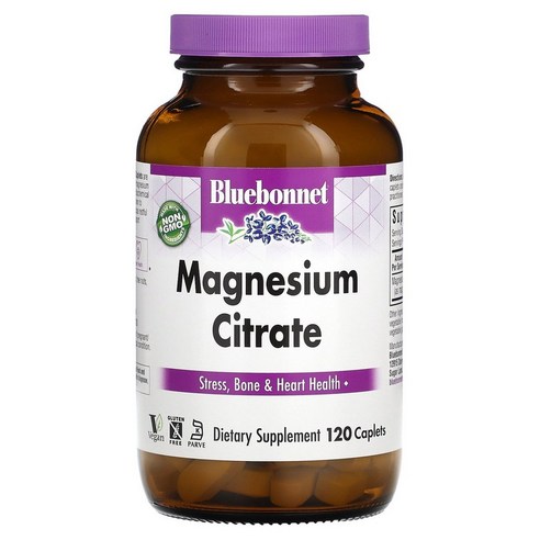 블루보넷 마그네슘 시트레이트 400mg 캐플렛 비건 글루텐 프리 무설탕, 상품선택, 1개, 120정