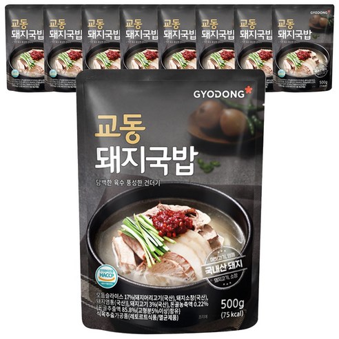 교동식품 부산식 돼지국밥, 9개, 500g