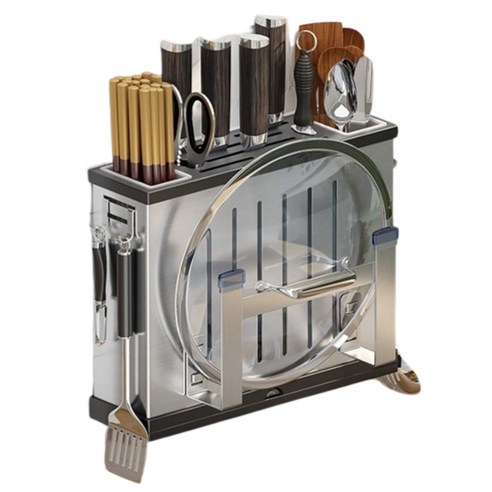 안토조 물빠짐 분리세척 다용도 칼꽂이, 실버, 1개 도마칼보관함 Best Top5