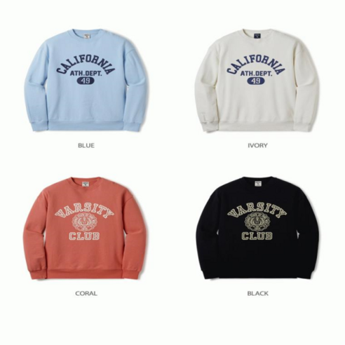 후아유 공용 캘리포니아 레터 맨투맨 California Letter Sweatshirt WHMWE2392U