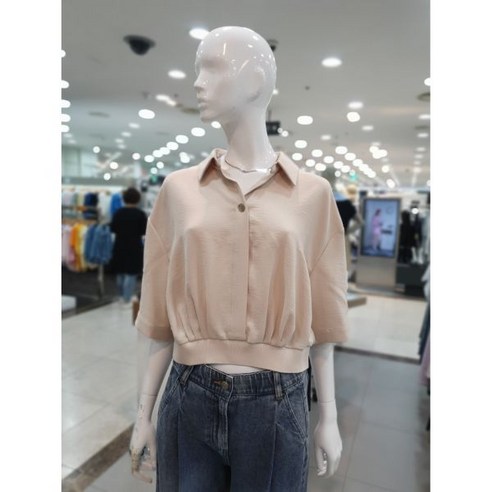 시슬리 밑단 밴딩 크롭 블라우스 SAWSC6331 아울렛 (3691958) 시슬리블라우스