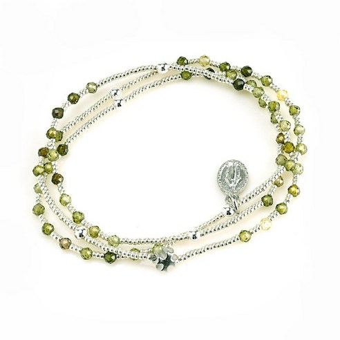 영롱한 초록빛 신앙, 5단 묵주팔찌 페리도트 P0000GLY 5단묵주팔찌