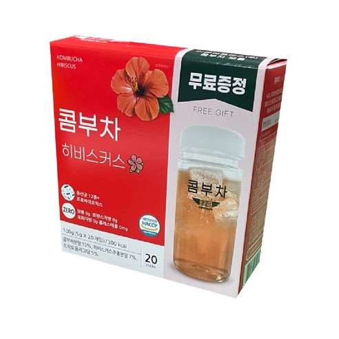 콤부차 히비스커스 (5gx20T) 생성된 가볍게 건강음료 히비스커스맛으로 없이 함유와, 100g, 1개