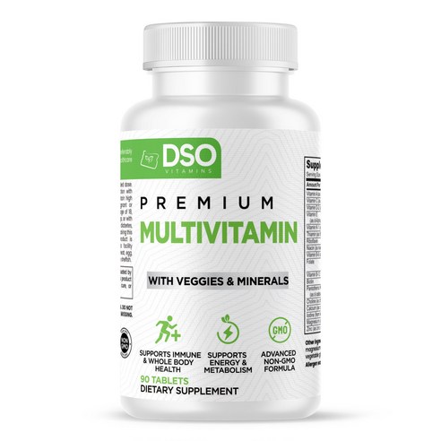 [미국직배송] 37 IN 1 디에스오 프리미엄 멀티비타민 DSO Premium Mutlivitamin, 1개, 90정