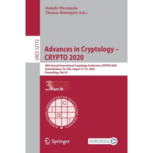 Advances In Cryptology - Crypto 2020: 40th Annual International 