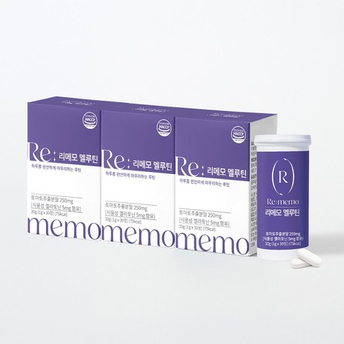 코랩 리메모 멜루틴 뇌건강 영양제 멜라토닌 5mg, 3개, 30정