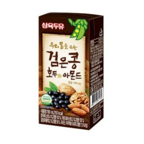 삼육식품 검은콩 호두와 아몬드 190ml 96개 두유 콩물 고단백