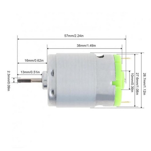 실드 링이 있는 DC 모터 주서기 진공 청소기 전기 스크루 드라이버용 마이크로 RS380 12V 26500RPM, 한개옵션0