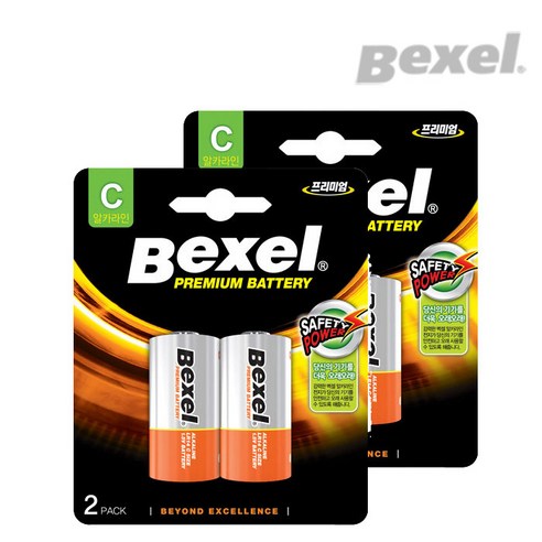 벡셀 알카라인C형 건전지, 2개입, 4개