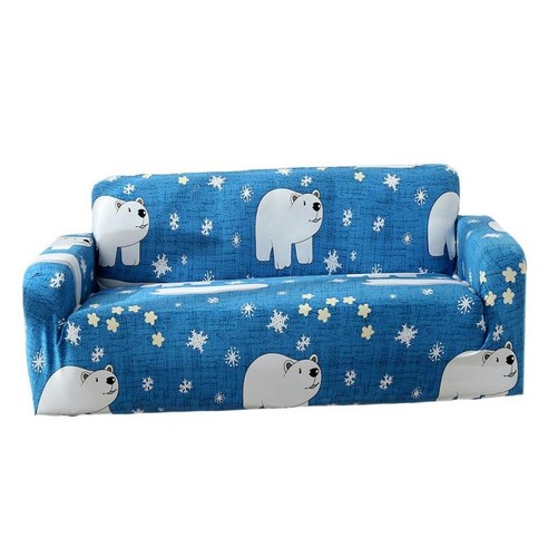 1 2 또는 3 인승 소파 커버 슬립커버 보호기 Antimacassar 가구 소파, 2-Seater 북극곰, 폴리 에스터