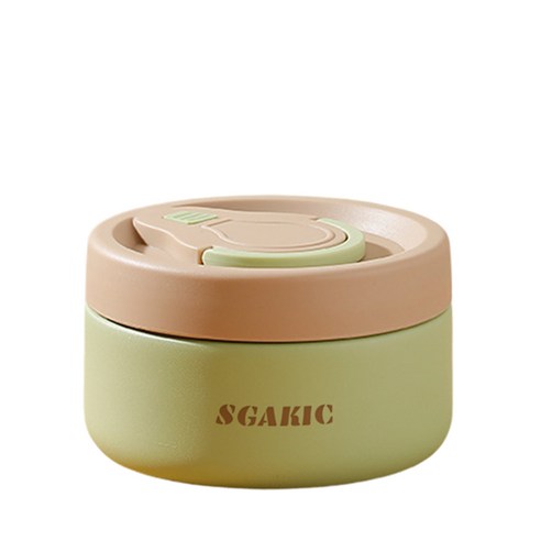 SGAKIC 진공 직장인 보온 도시락통 스텐도시락 480ml, 1개, 그린