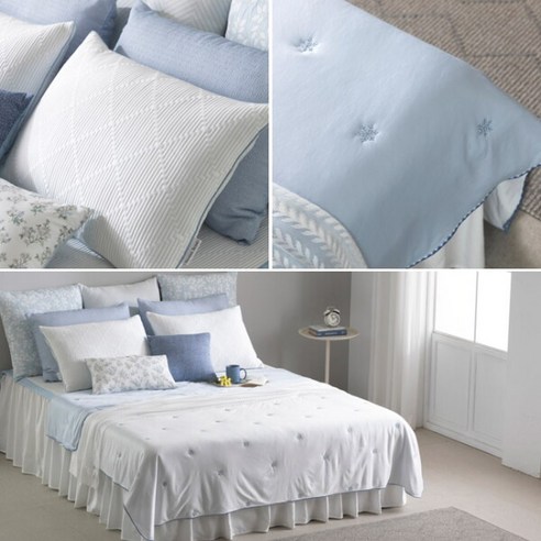 [지나송] 애런 냉감 자수누비 침구세트(K)가방포장