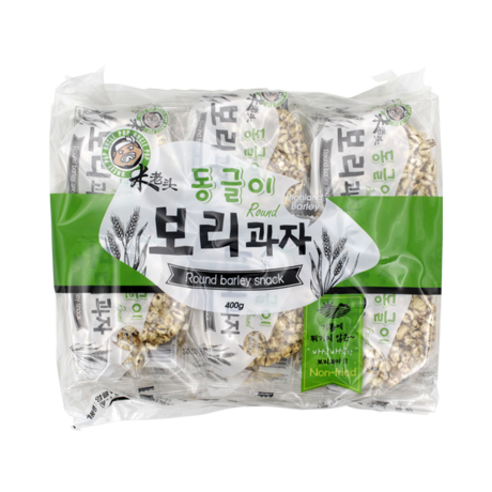 엉클팝 동글이보리과자 16.5g 24입 X 4개, 400g