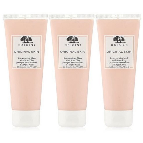 오리진스 오리지널 스킨 리텍스처라이징 마스크 로즈 클레이 포함 75ml, 1개, 3개