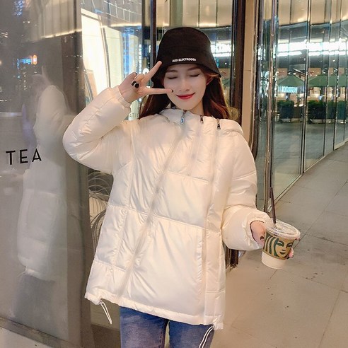 smy겨울 새로운 세 지퍼 후드 풀오버 재킷 여성 한국어 스타일 두꺼운 파인 코튼 자켓 패션 서양식