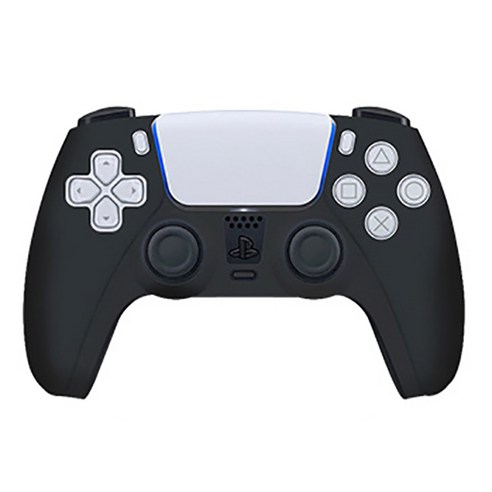 PS5 게임패드 실리콘커버 무선컨트롤러커버 PS5디지털에디션 공용, 블랙, 1개
