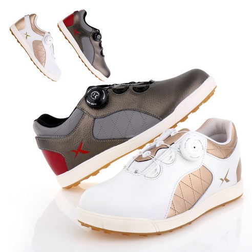 KAXIYA 듀크 소가죽 여성 오토락 스파이크리스 골프화