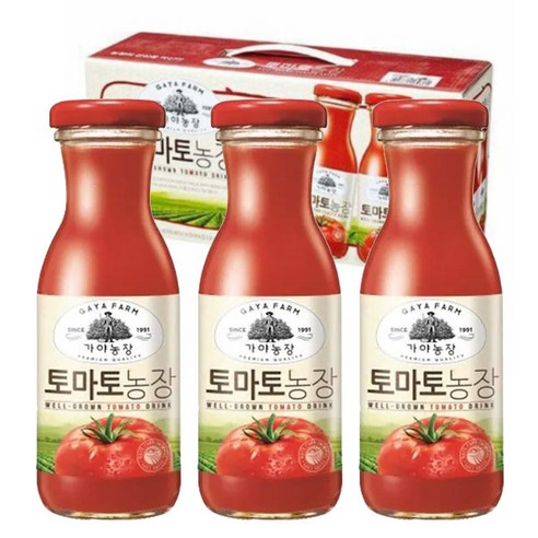 가야농장 토마토 180mL 12병 3세트, 36개