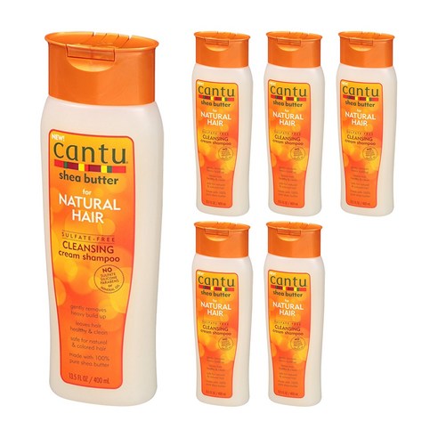 칸투 시어 버터 클렌징 크림 샴푸, 6개, 400ml