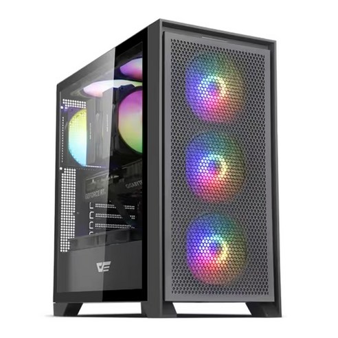 심미성과 기능성을 겸비한 미들타워 케이스, darkFlash DRX70 MESH RGB 강화유리 drx70