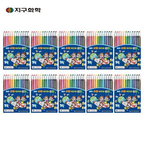 지구화학 지구 슈퍼 색연필 샤프식, 12색, 10팩 
미술/화방용품