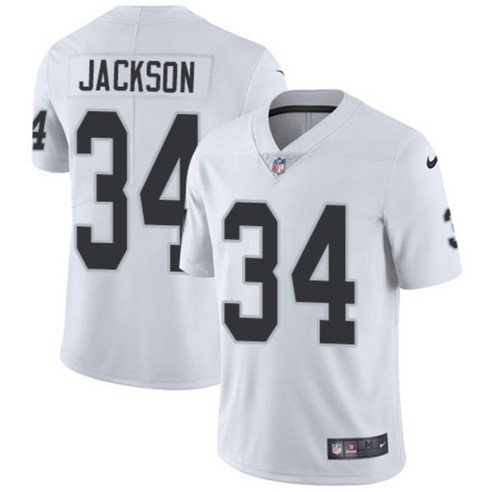 NFL 라스베가스 레이더스 34번 보 잭슨 럭비 미식축구 저지 유니폼 - 스포츠 팬들을 위한 완벽한 아이템!