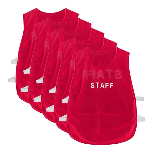 FEB 스태프 단체조끼 5매세트 STAFF 사계절 행사 작업 조끼