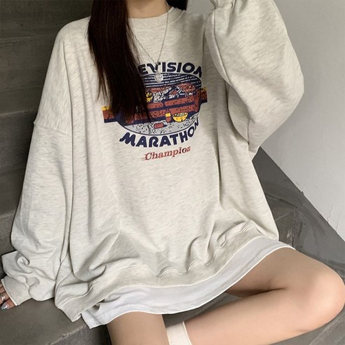 주디앤 여성 봄 가을 소피 오버핏 긴팔 티셔츠