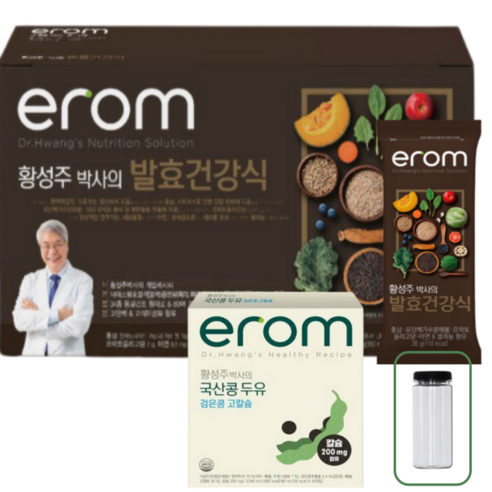 이롬 생식 황성주 프리미엄 발효 건강식+국산콩 두유 증정, 30g, 3개