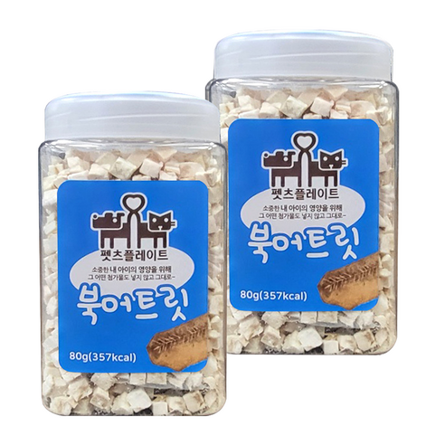 펫츠플레이트 동결건조간식 북어트릿 80g(2입), 80g, 1개