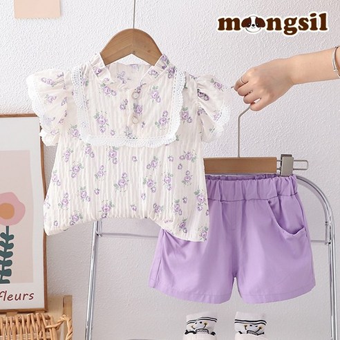 몽실이 플라워프릴 여아상하복