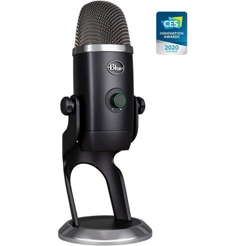 Blue Yeti X Professional Condenser USB 마이크 고해상도 미터링 LED 조명 및 게임용 블루 보이스 이펙트 스트리밍 팟캐스트 온 PC Mac 갱신, 1개