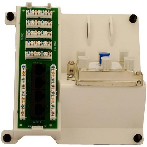 벽면 콘센트 오디오 비디오 레비톤 47606-BTV 기본 전화 및 장치 흰색, Telephone and Coax w Bracket c