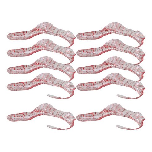 10PC 소프트 미끼 낚시 태클 지그 헤드 미끼, 레드, 8.6cm, 실리콘
