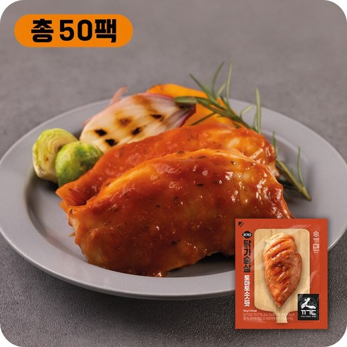 꼬기다 프리미엄 수비드 소스 닭가슴살 11종 골라담기, 100g, 50개, 바질어니언맛