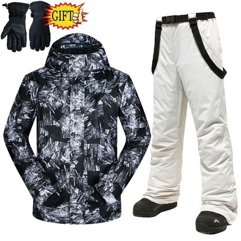 남자 스키복 2020 야외 따뜻한 방수 방풍 통기성 남성 겨울 스노우보드 자켓과 바지 스노우 슈트 세트 브랜드