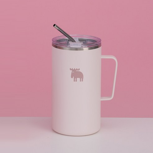 MOZ 스웨덴 316 스텐 진공 머그컵 스텐머그컵 보온머그컵 보온컵, 로즈블로썸, 610ml, 1개